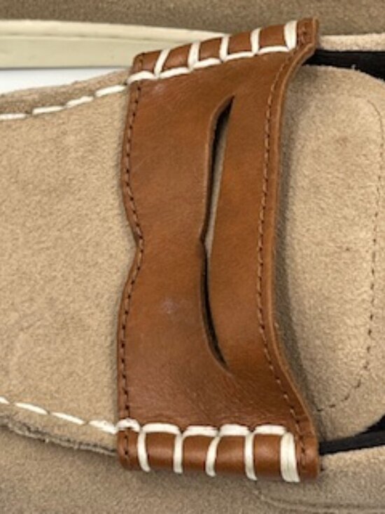 NEW Cole Haan shoes Nantucket Penny Loafers Men’s Sz 8.5 Beige Suede NWOB main image 12